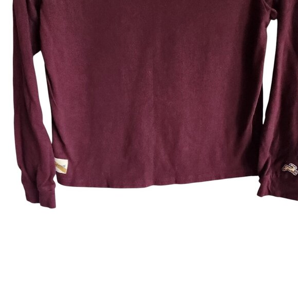Tracksmith Shirt Women's XS Red Burgundy Long Sleeve Crew Neck Base Layer - Picture 3 of 11